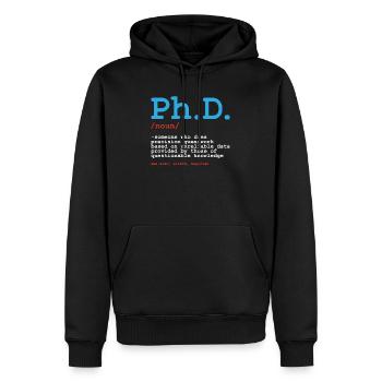 Phd Uni Student Abschluss Geschenk - Männer Premium Bio Hoodie - Schwarz - Vorne - Nico (187cm)