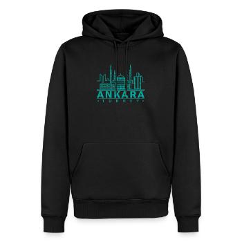 Ankara Turkey Türkei Türke Heimat Geschenk - Männer Premium Bio Hoodie - Schwarz - Vorne - Nico (187cm)