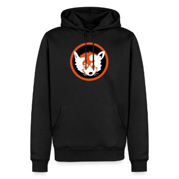 roter Panda - Männer Premium Bio Hoodie - Schwarz - Vorne - Nico (187cm)
