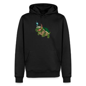 Schildkröte Schnorcheln Schwimmen Geschenkidee - Männer Premium Bio Hoodie - Schwarz - Vorne - Nico (187cm)