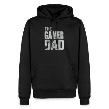 Gamer Dad Gaming Walking Console de jeu cadeau - Sweat à capuche Premium bio Homme - noir - Devant - Nico (187cm)