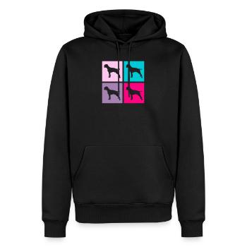 Deutscher Boxer Retro Hund Hundehalter Geschenk - Männer Premium Bio Hoodie - Schwarz - Vorne - Nico (187cm)