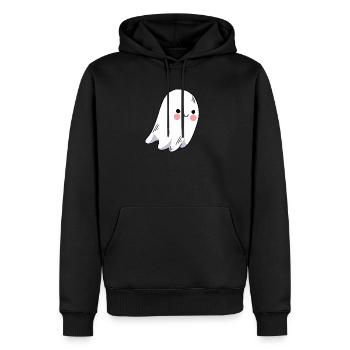 BOoo halloween - Sweat à capuche Premium bio Homme - noir - Devant - Nico (187cm)