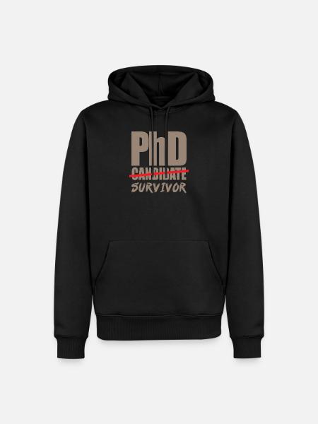 Abschlussgeschenk Phd Uni Spruch - Herre Premium økologisk hoodie - sort