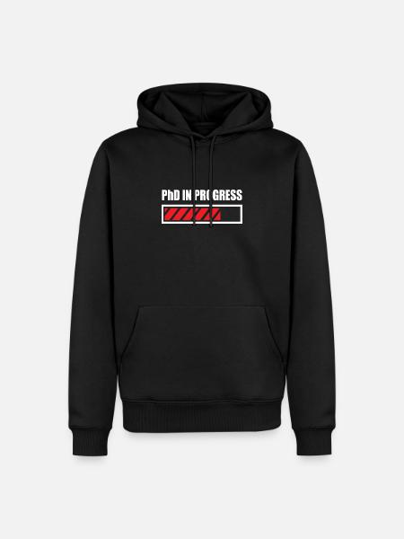 Phd graduation saying gift - Men’s Premium Organic Hoodie - black
