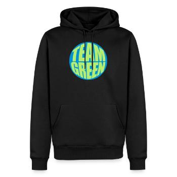 Green Team Logo - Männer Premium Bio Hoodie - Schwarz - Vorne - Nico (187cm)