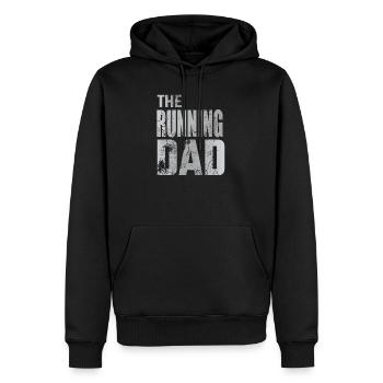 Running Dad Laufen Joggen Marathon Sport Geschenk - Männer Premium Bio Hoodie - Schwarz - Vorne - Nico (187cm)