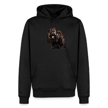 Barbet - Men’s Premium Organic Hoodie - black - Front - Nico (187cm)