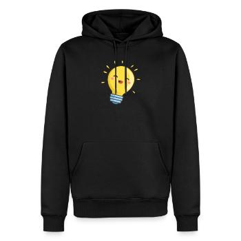 helle Birnen - Männer Premium Bio Hoodie - Schwarz - Vorne - Nico (187cm)