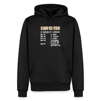 Carpenter carpenter craftsman saying gift - Men’s Premium Organic Hoodie - black - Front - Nico (187cm)