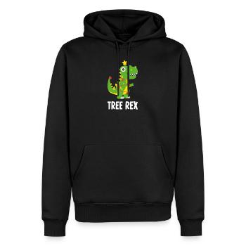 Tree Rex Party Weihnachten Geschenk Familie Xmas - Männer Premium Bio Hoodie - Schwarz - Vorne - Nico (187cm)