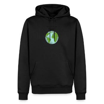 Keep calm and travel - Männer Premium Bio Hoodie - Schwarz - Vorne - Nico (187cm)