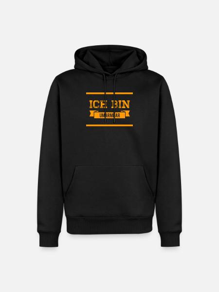 ich will eine Umarmung - Männer Premium Bio Hoodie - Schwarz