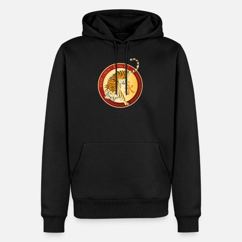 WengChunMH Logo 2 - Männer Premium Bio Hoodie - Schwarz