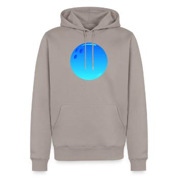 sport bowling - Men’s Premium Organic Hoodie - taupe - Front - Nico (187cm)
