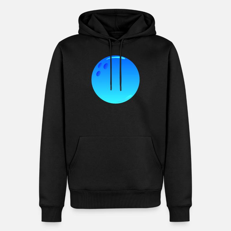 boule de bowling sport - Sweat à capuche Premium bio Homme - noir