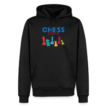 Échecs légende sport cadeau maître d'échecs - Sweat à capuche Premium bio Homme - noir - Devant - Nico (187cm)