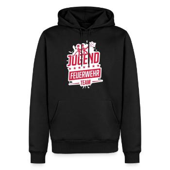 feuerwehr jugendfeuerwehr team - Männer Premium Bio Hoodie - Schwarz - Vorne - Nico (187cm)