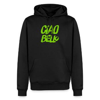 ciao bello - Männer Premium Bio Hoodie - Schwarz - Vorne - Nico (187cm)
