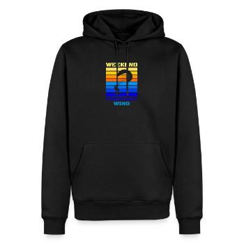 Weekend Forecast Wind Kite Surfing Extreme Sports Poison - Men’s Premium Organic Hoodie - black - Front - Nico (187cm)