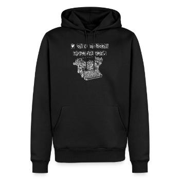 Old school typewriter - Men’s Premium Organic Hoodie - black - Front - Nico (187cm)