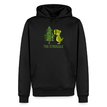 Le cadeau de lutte disant dinosaure TreeRex - Sweat à capuche Premium bio Homme - noir - Devant - Nico (187cm)