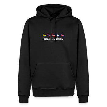 Skandinavien Geschenk Schweden Flagge Norden - Männer Premium Bio Hoodie - Schwarz - Vorne - Nico (187cm)