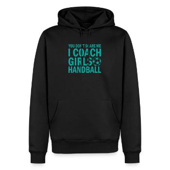 Cadeau de passe-temps de sport de handball de filles d'entraîneur - Sweat à capuche Premium bio Homme - noir - Devant - Nico (187cm)