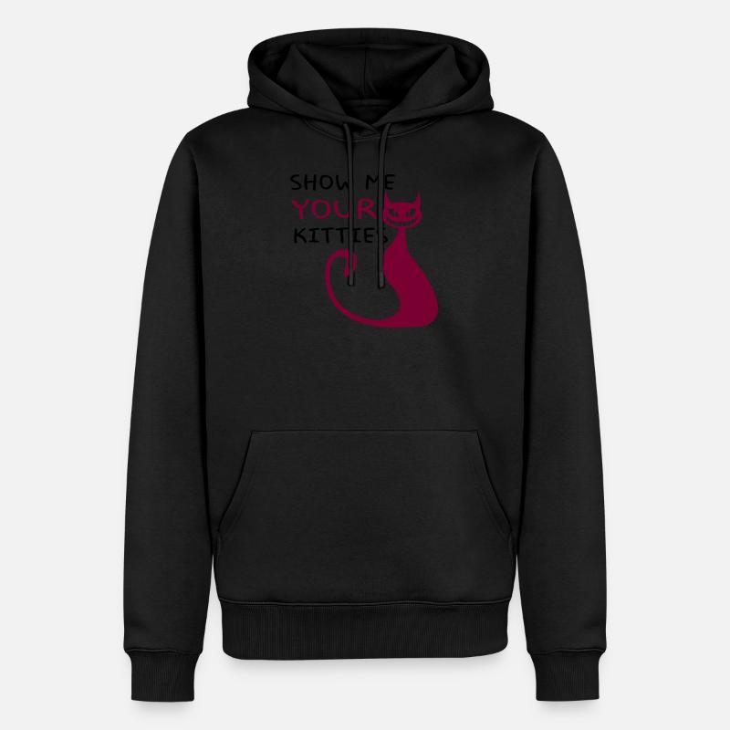 Montrez-moi vos chatons cadeaux animaux - Sweat à capuche Premium bio Homme - noir
