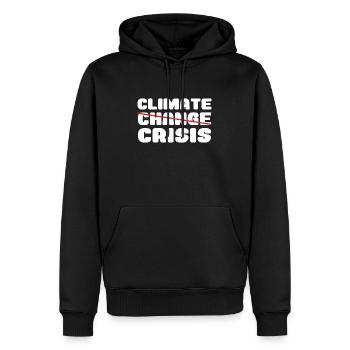 Changement climatique crise cadeau écologie disant - Sweat à capuche Premium bio Homme - noir - Devant - Nico (187cm)