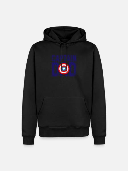 Captain dad gift Father's Day - Men’s Premium Organic Hoodie - black