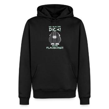 ich bin nicht dick - Männer Premium Bio Hoodie - Schwarz - Vorne - Nico (187cm)