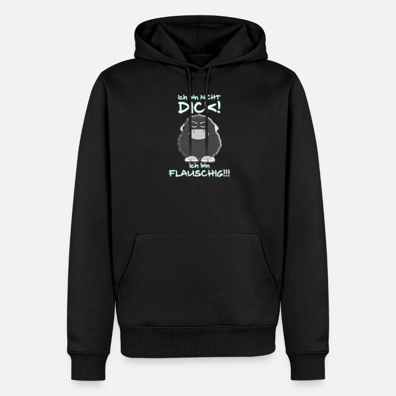 ich bin nicht dick - Männer Premium Bio Hoodie - Schwarz