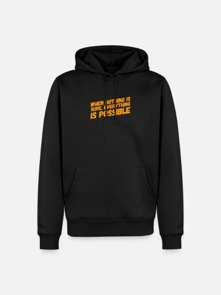 i am an optimist - Men’s Premium Organic Hoodie - black