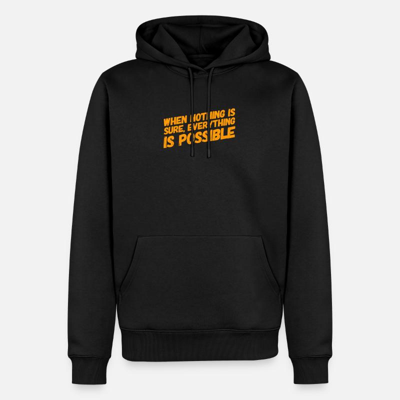 ich bin ein Optimist - Männer Premium Bio Hoodie - Schwarz