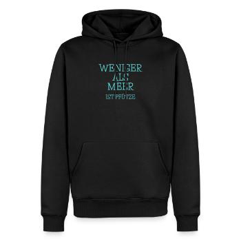 Meer wasser see pfütze lustige sprüche - Männer Premium Bio Hoodie - Schwarz - Vorne - Nico (187cm)
