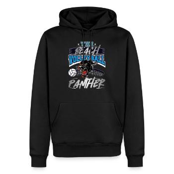 le sport de balle de conception de pather de volleyball de plage - Sweat à capuche Premium bio Homme - noir - Devant - Nico (187cm)