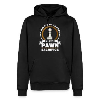 Chess Player Gift Pawn Sacrifice Chess Opening - Men’s Premium Organic Hoodie - black - Front - Nico (187cm)