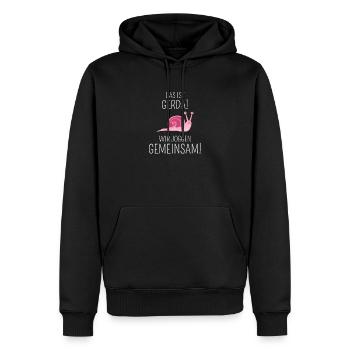 Schnecke Schneckentempo langsam joggen geschenk - Männer Premium Bio Hoodie - Schwarz - Vorne - Nico (187cm)