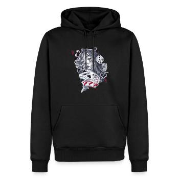 Lucky Seven7 Custom Tattoo Design Stavros_ink32 - Männer Premium Bio Hoodie - Schwarz - Vorne - Nico (187cm)