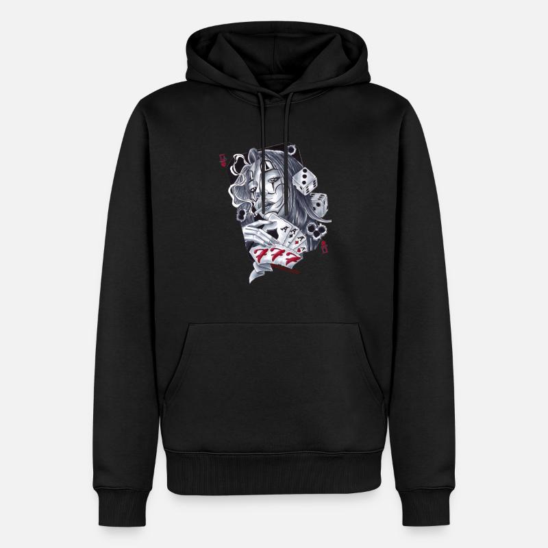 Lucky Seven7 Custom Tattoo Design Stavros_ink32 - Sweat à capuche Premium bio Homme - noir
