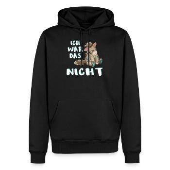 Süßer Esel, ich war das nicht Esel - Männer Premium Bio Hoodie - Schwarz - Vorne - Nico (187cm)