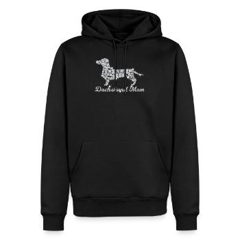 Bling teckel maman - Sweat à capuche Premium bio Homme - noir - Devant - Nico (187cm)
