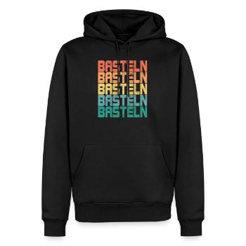 Basteln Retro Sprüche Bastler Handarbeit Geschenk - Männer Premium Bio Hoodie - Schwarz - Vorne - Nico (187cm)
