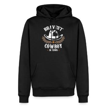 Cowboy Cowboys Rodeo Cowboys Geschenk Spaß Ideen C - Männer Premium Bio Hoodie - Schwarz - Vorne - Nico (187cm)
