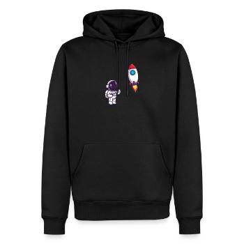 Astronaut - Men’s Premium Organic Hoodie - black - Front - Nico (187cm)