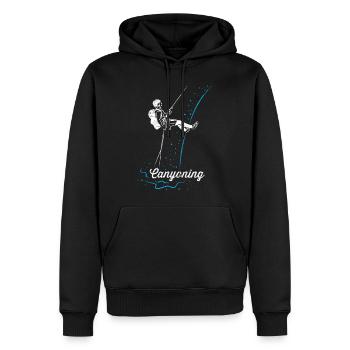 Canyoning - Männer Premium Bio Hoodie - Schwarz - Vorne - Nico (187cm)