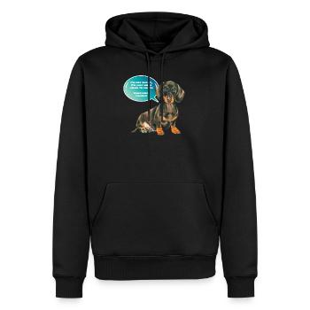 Teckel - Sweat à capuche Premium bio Homme - noir - Devant - Nico (187cm)