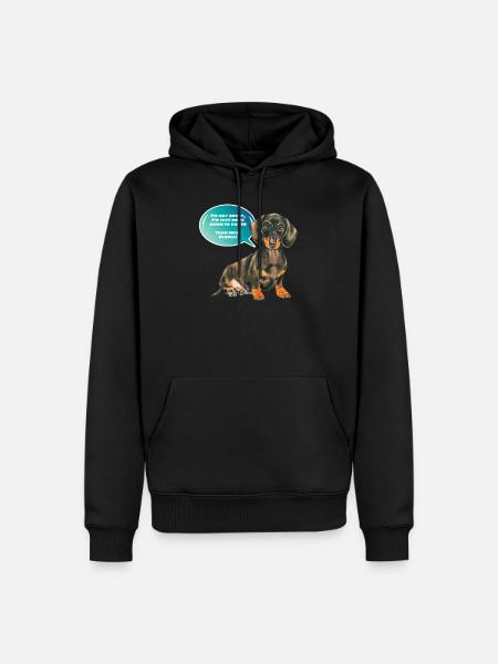 Teckel - Sweat à capuche Premium bio Homme - noir