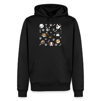 Dog Lover Dog Evolution Dog Love Animal Love - Men’s Premium Organic Hoodie - black - Front - Nico (187cm)